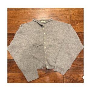 James Street Peri Shrunken Cardigan in Smoke